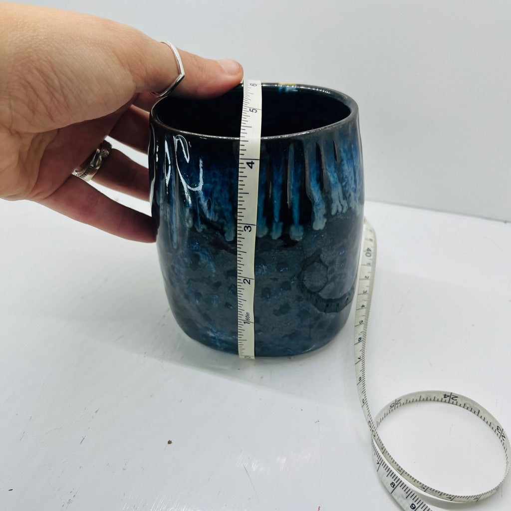 Blue Drip Glaze Art Pottery Vase
