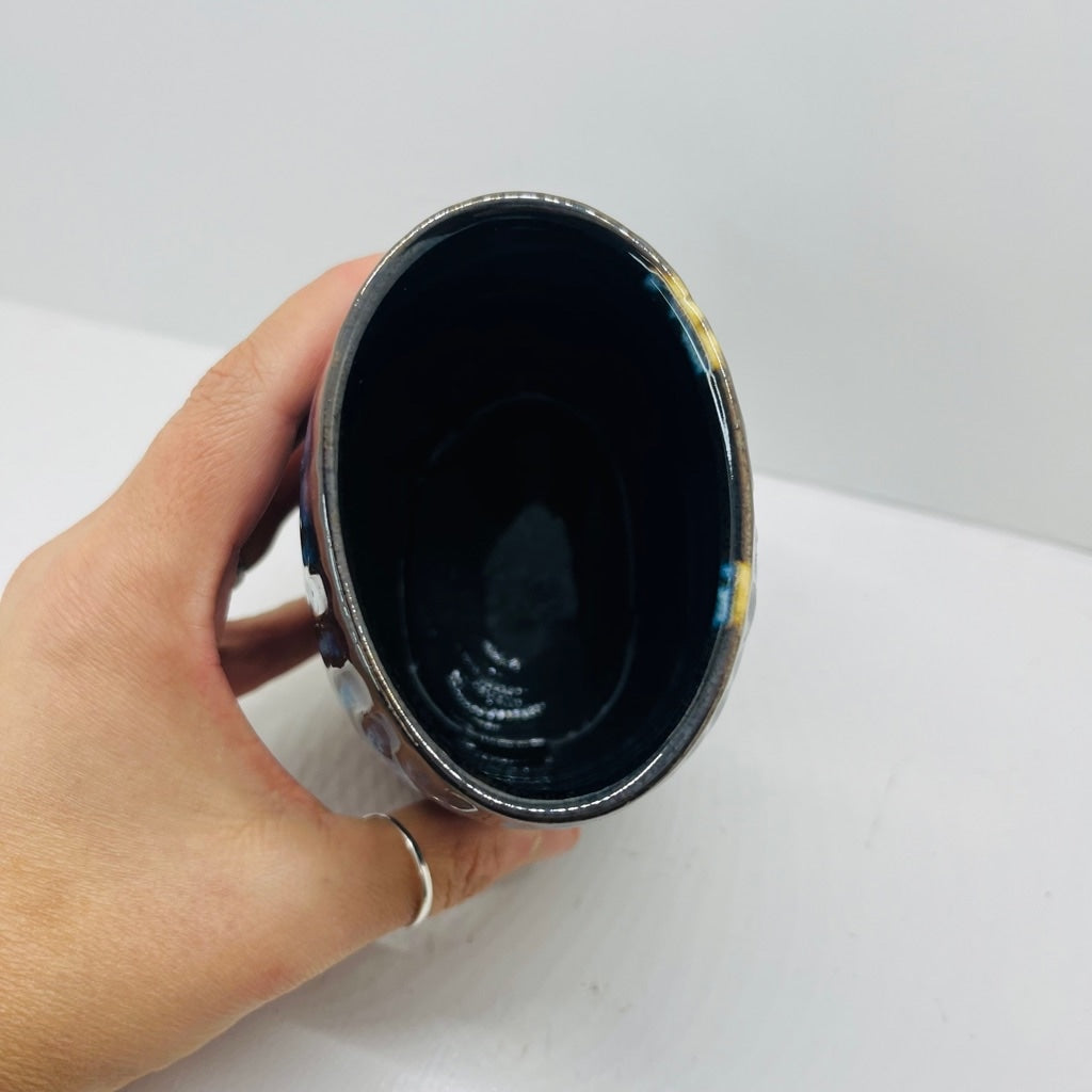 Blue Drip Glaze Art Pottery Vase