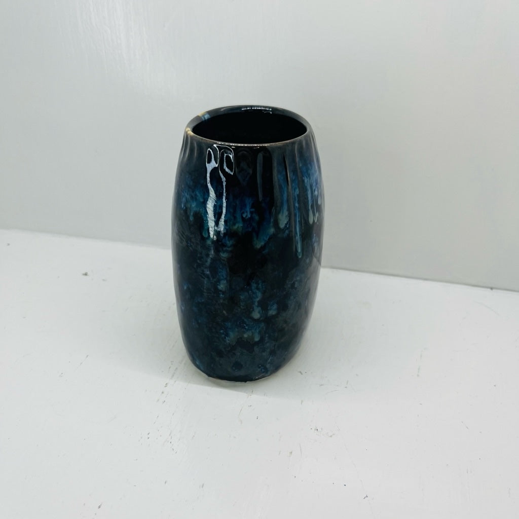 Blue Drip Glaze Art Pottery Vase