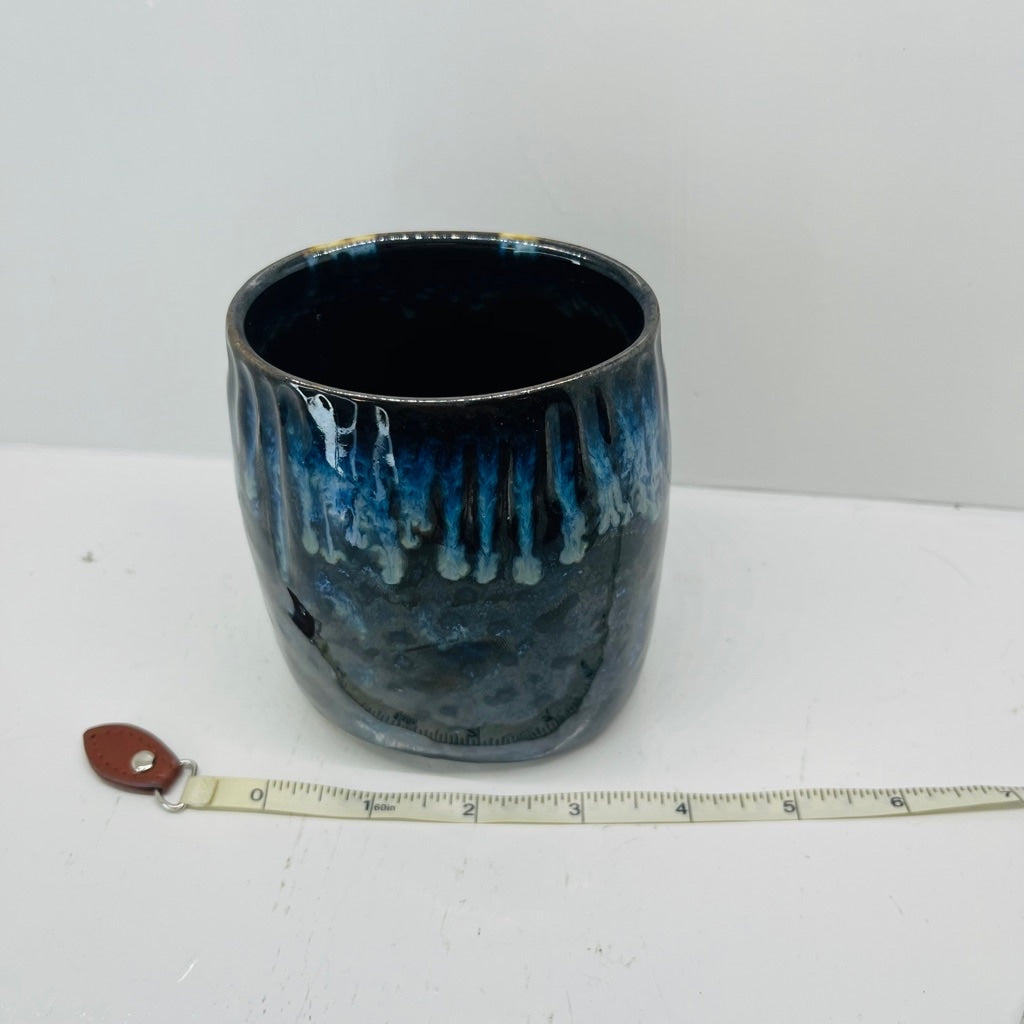 Blue Drip Glaze Art Pottery Vase