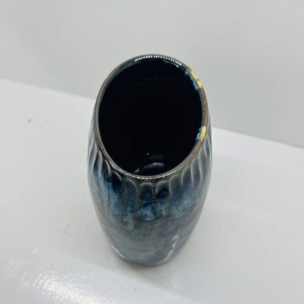Blue Drip Glaze Art Pottery Vase