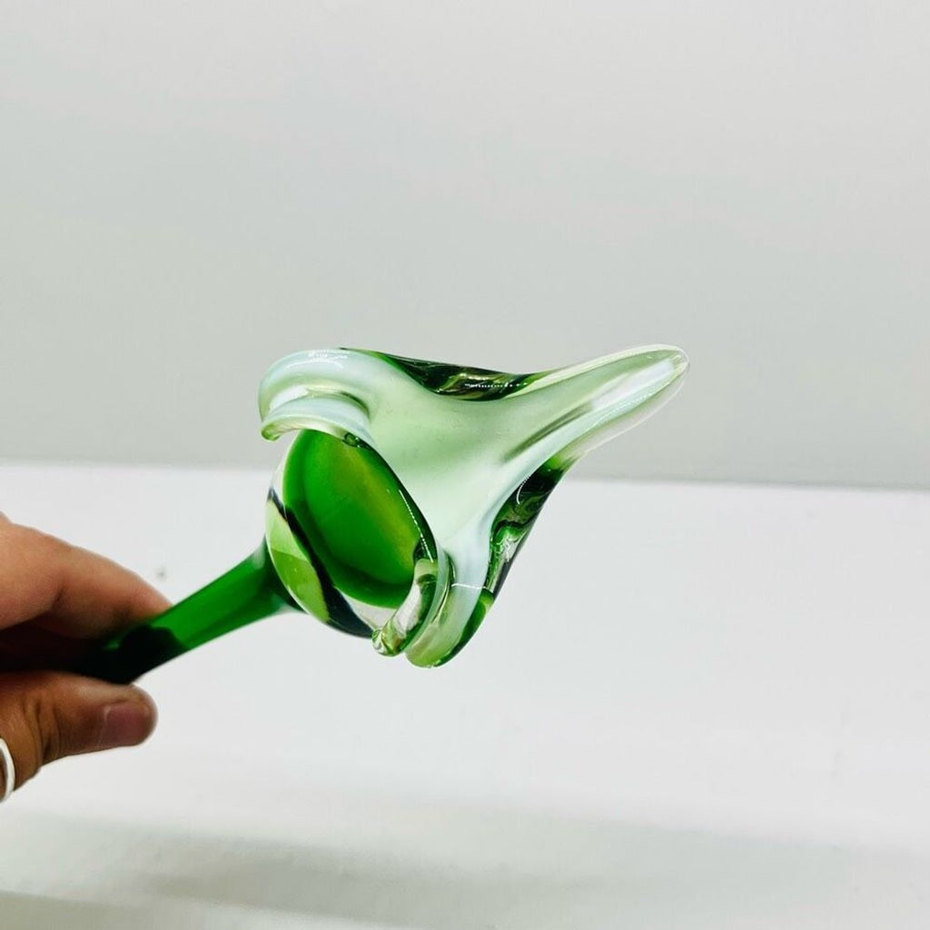 Art Glass Stemmed Flower Decor