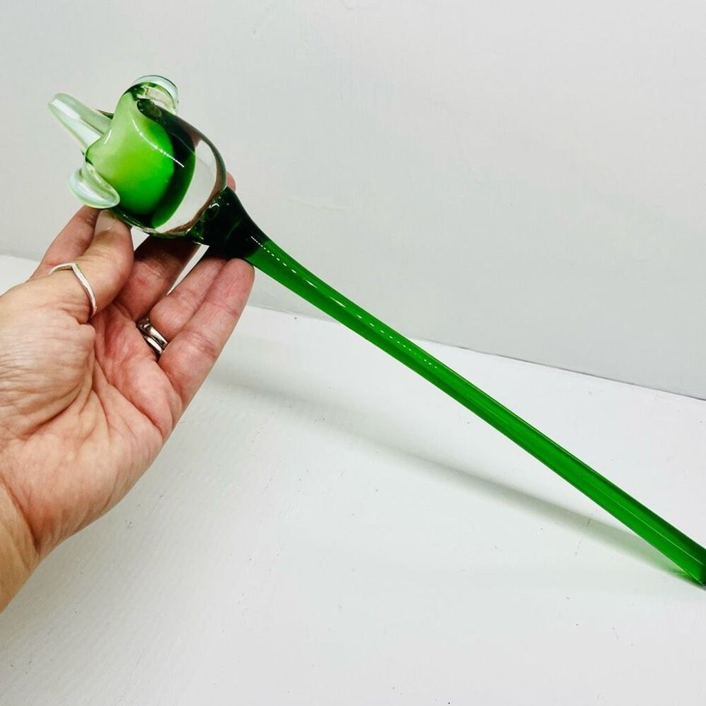 Art Glass Stemmed Flower Decor