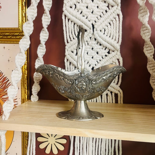 Antique Handled Metal Bowl